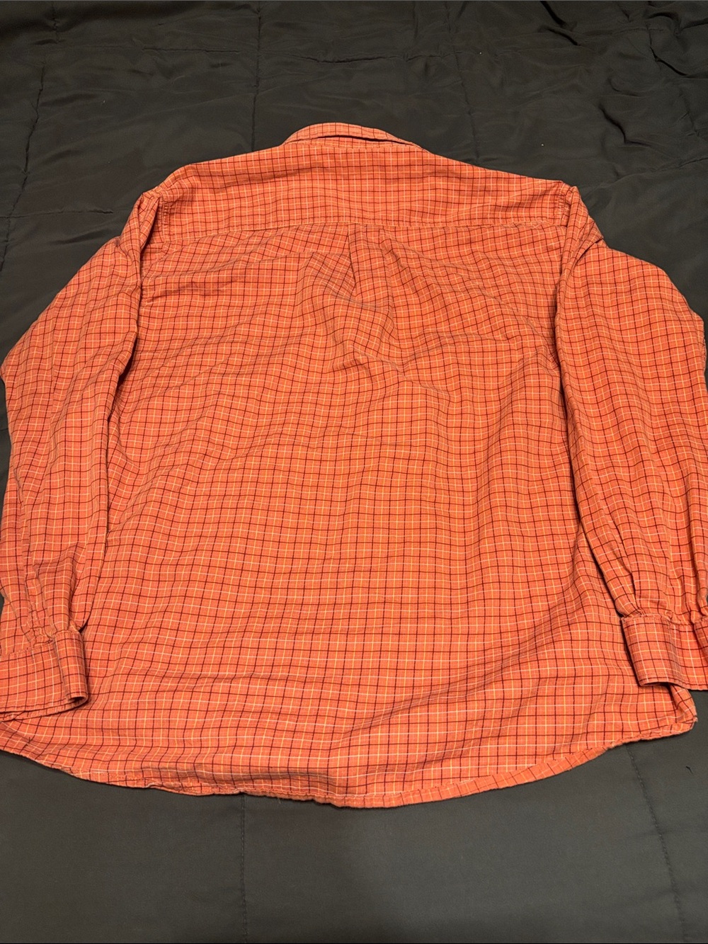 Cinch Orange Plaid Long-Sleeve Button-Down Shirt - Picture 4 of 4